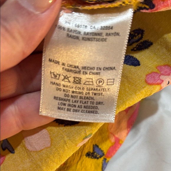 Floral Yellow Women's Top - Picture 5 of 6